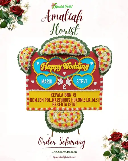 Papan Bunga Pernikahan Sariglagah